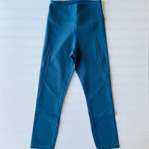 Revolve Iris & Ink S Tapestry Blue Pantaloni High Waist Workout Yoga Legging - Picture 3 of 9